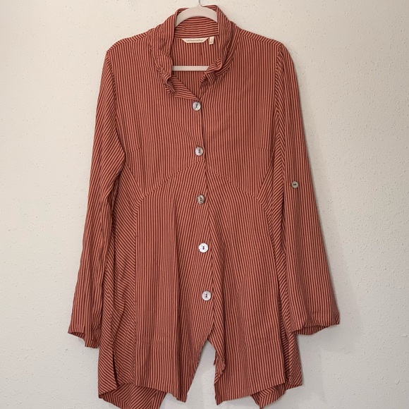 NEW Soft Surroundings Sasha Lagenlook Roll-Tab Sleeve Tunic Top Size L - Picture 13 of 13